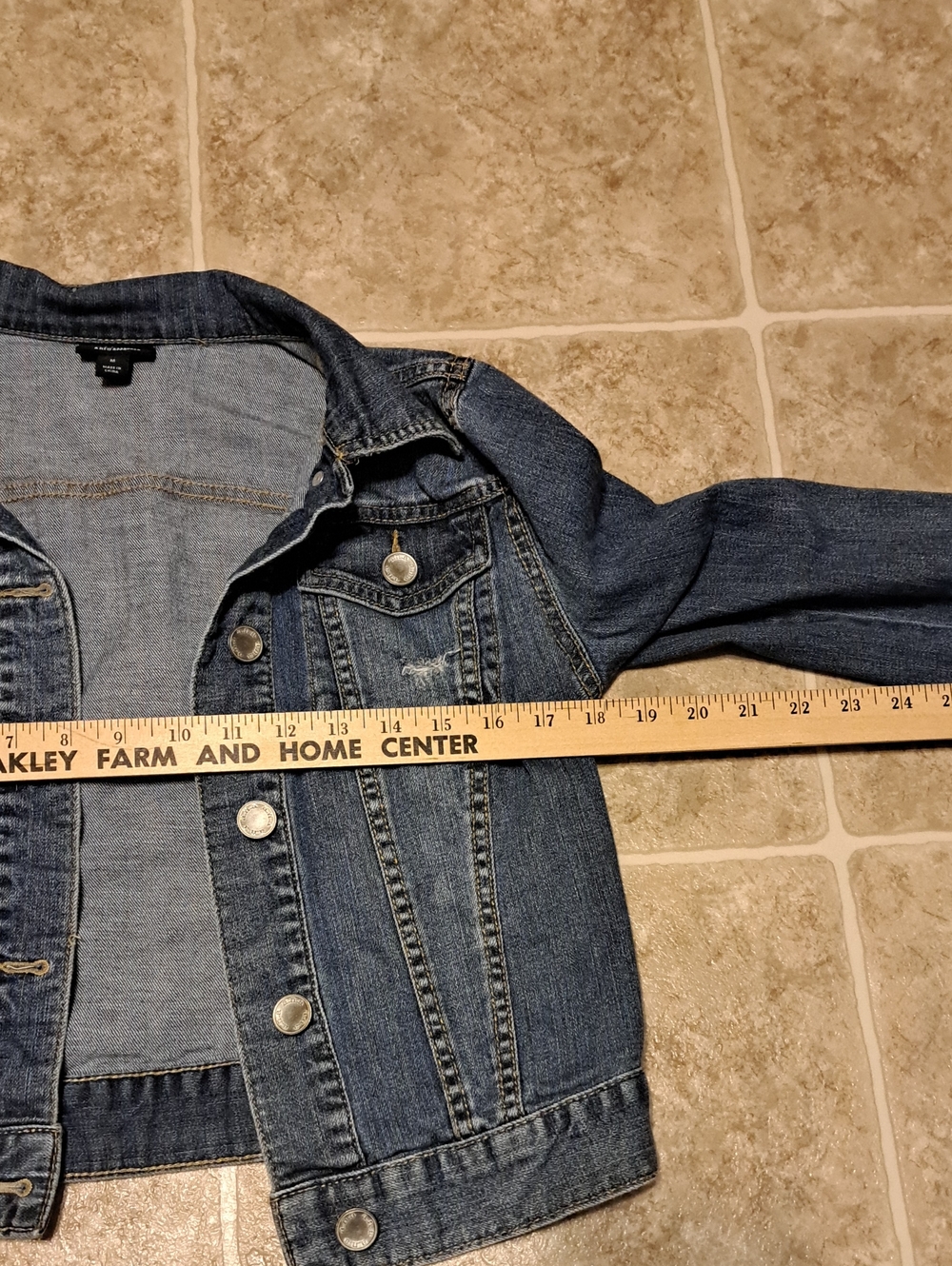 A.N.A. Classic Women's Denim Jacket - Blue - Picture 6 of 10
